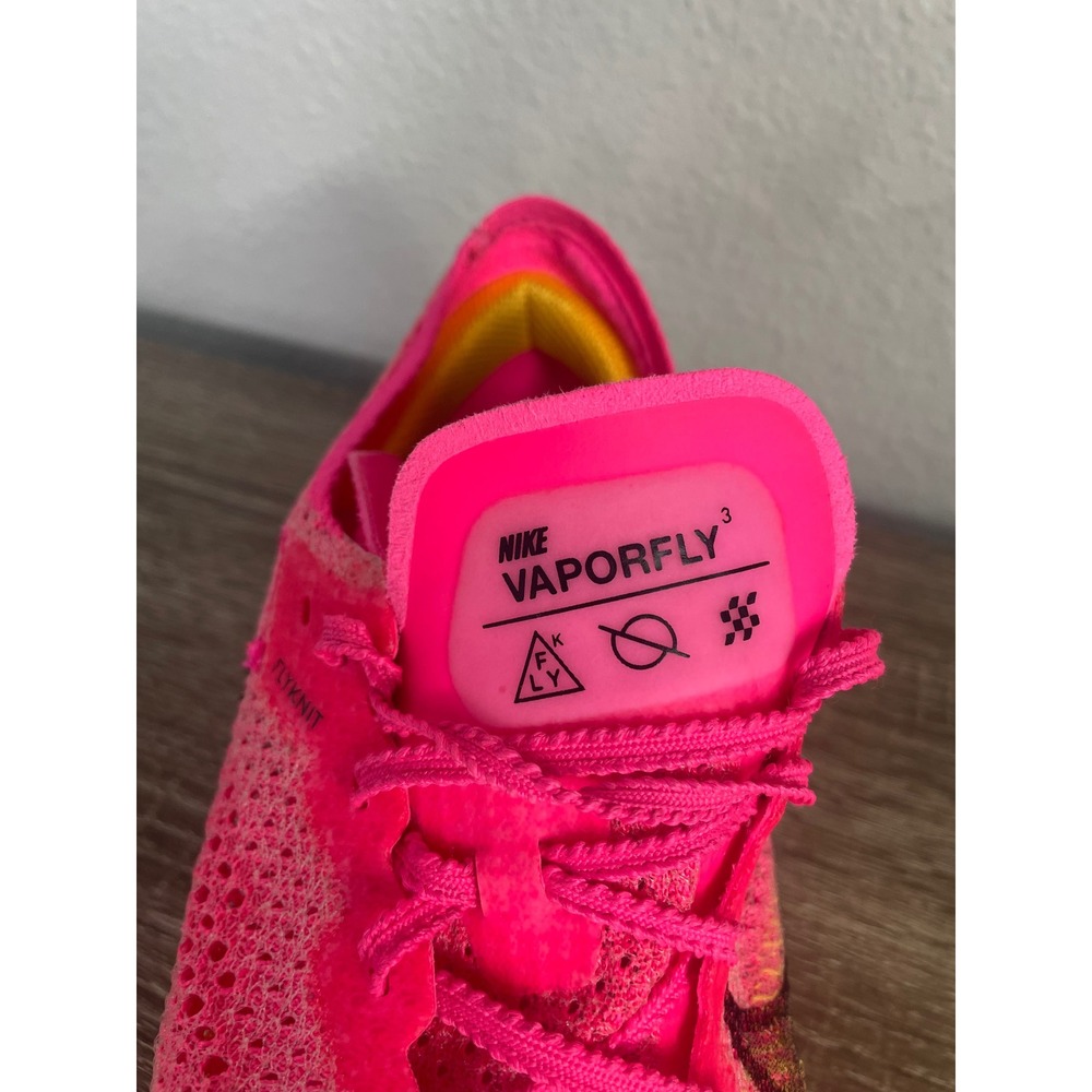 Nike ZoomX Vaporfly Next% 3 Mens 10 Hyper Pink Laser Orange DV4129-600 - Picture 4 of 13